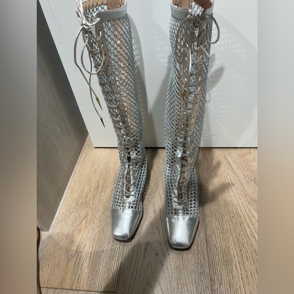 Dior Naughtily-D Fishnet Knee Boots - Picture 2 of 9